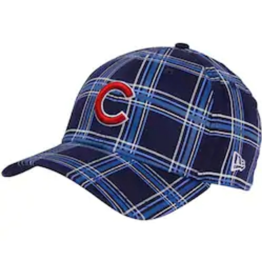 New Era Cubs The Breaker Blue Plaid Flex Hat